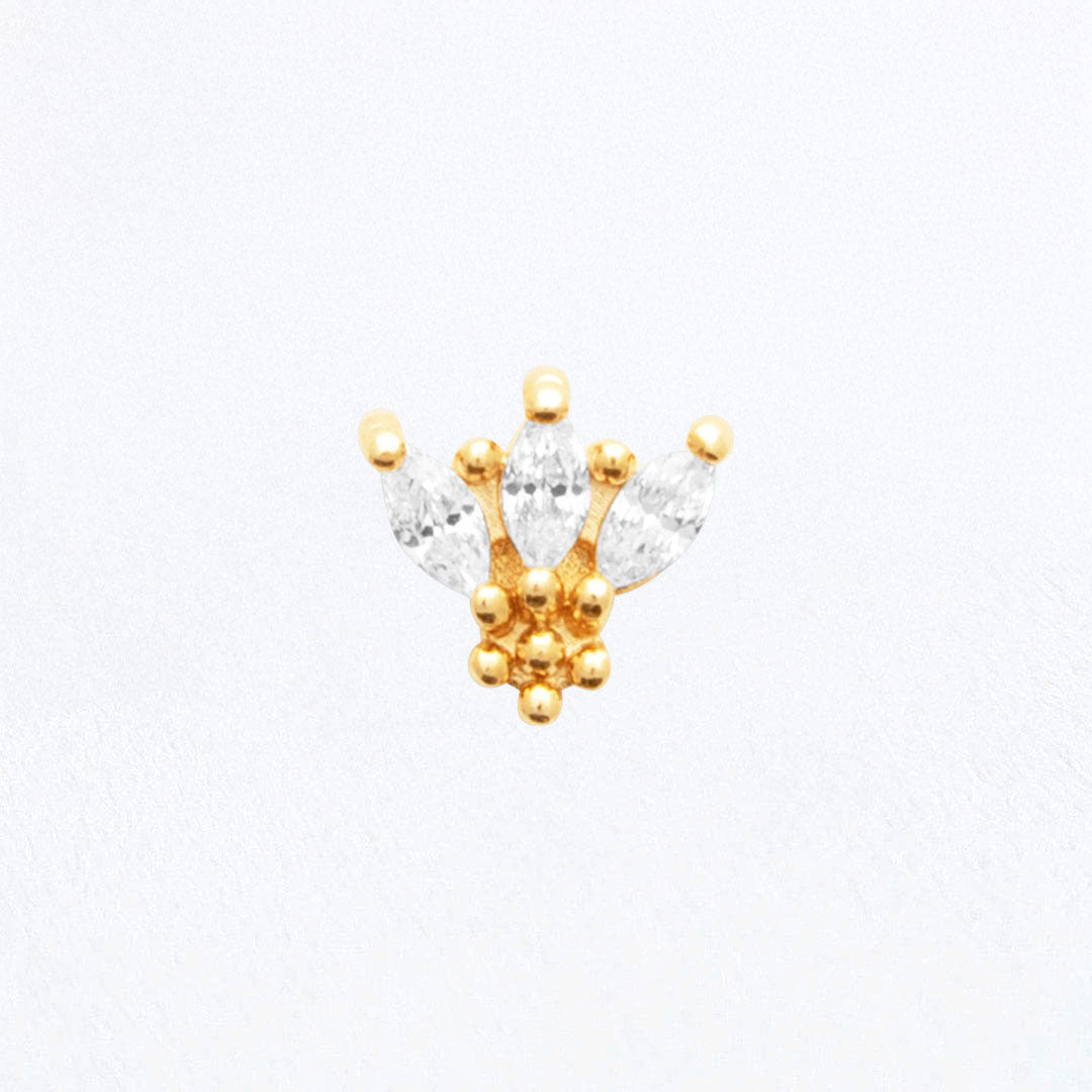 Piercing Oreille Emy - Plaqué or 18K
