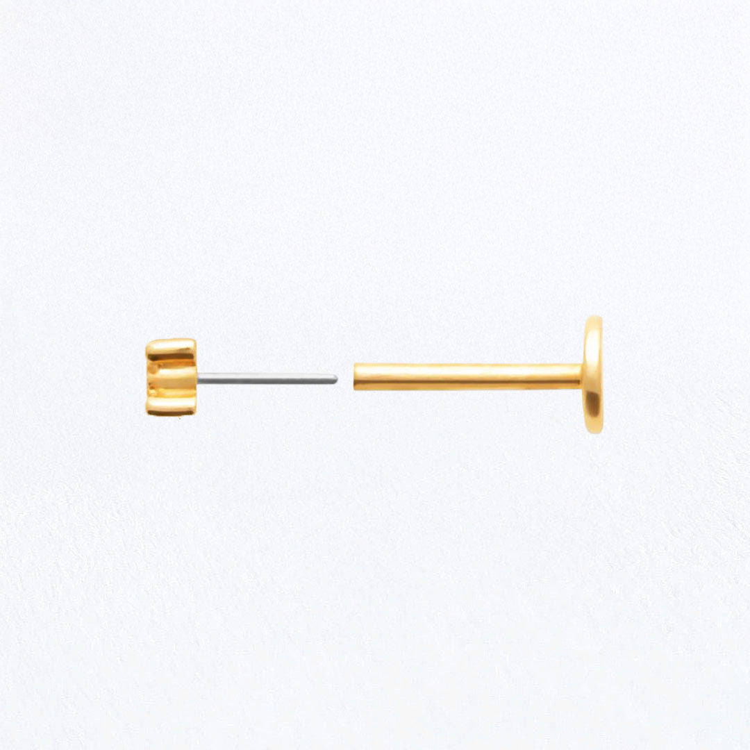 Piercing Oreille Plaqué or Halo Bellaime 3