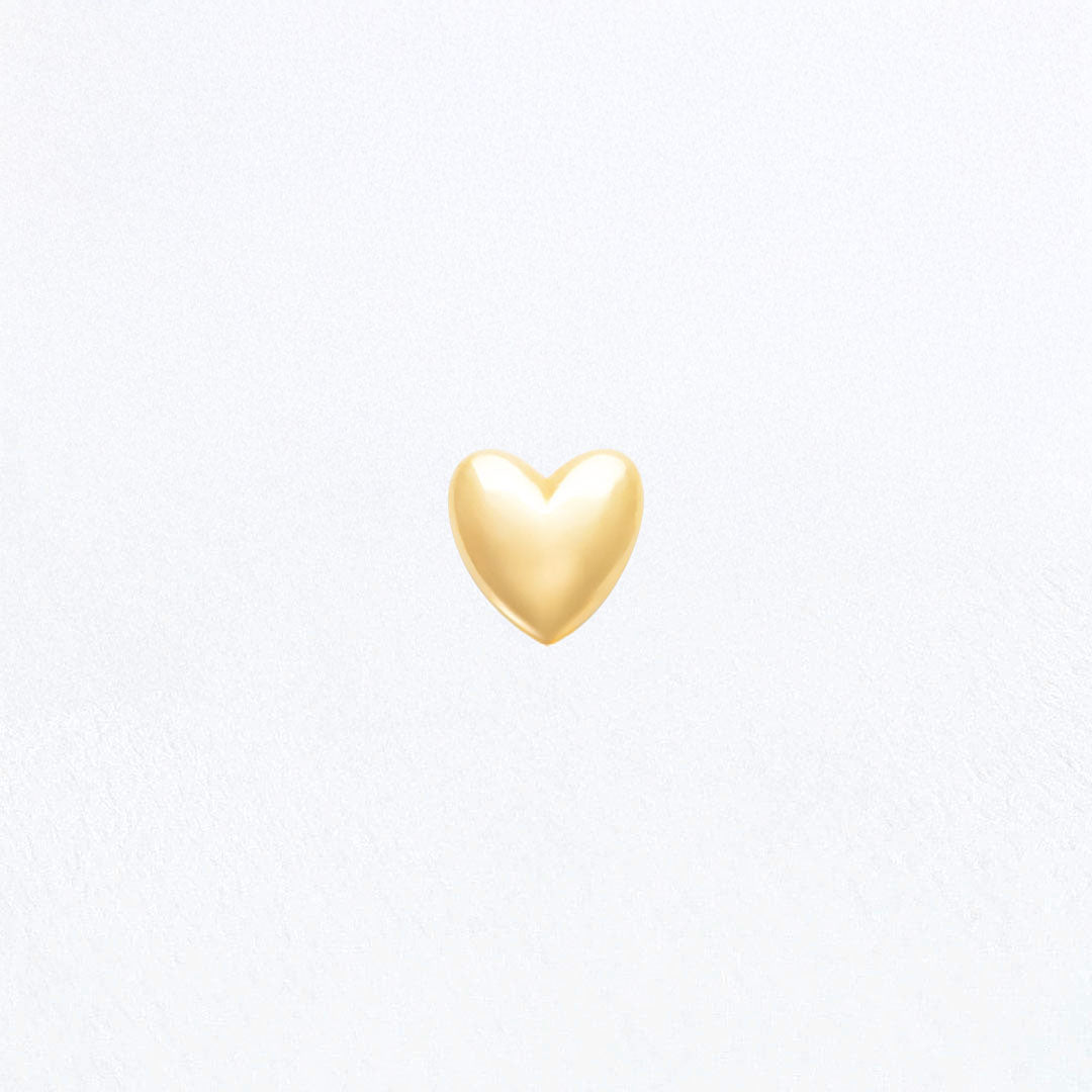 Piercing Oreille coeur Plaqué or Love Bellaime