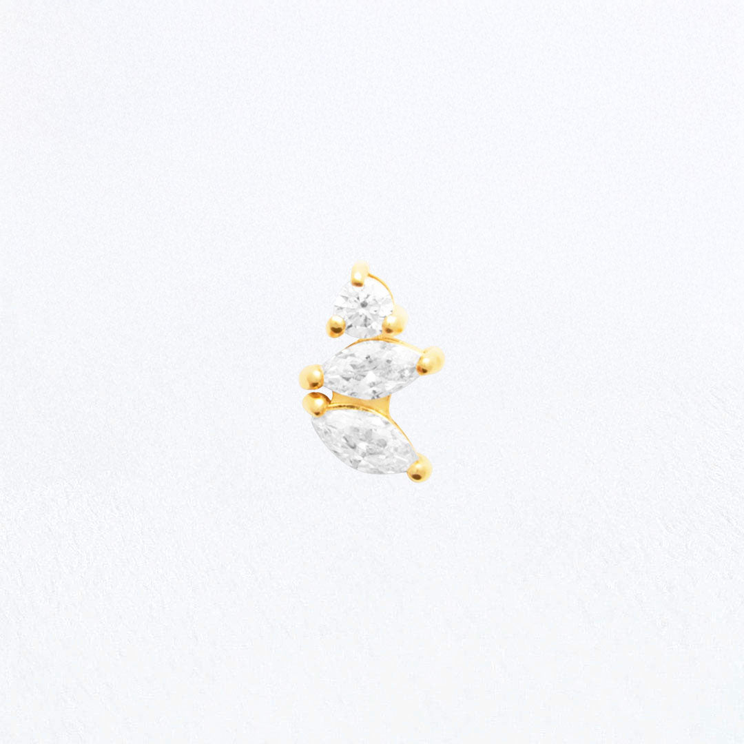 Piercing Oreille Milena - Plaqué or 18K