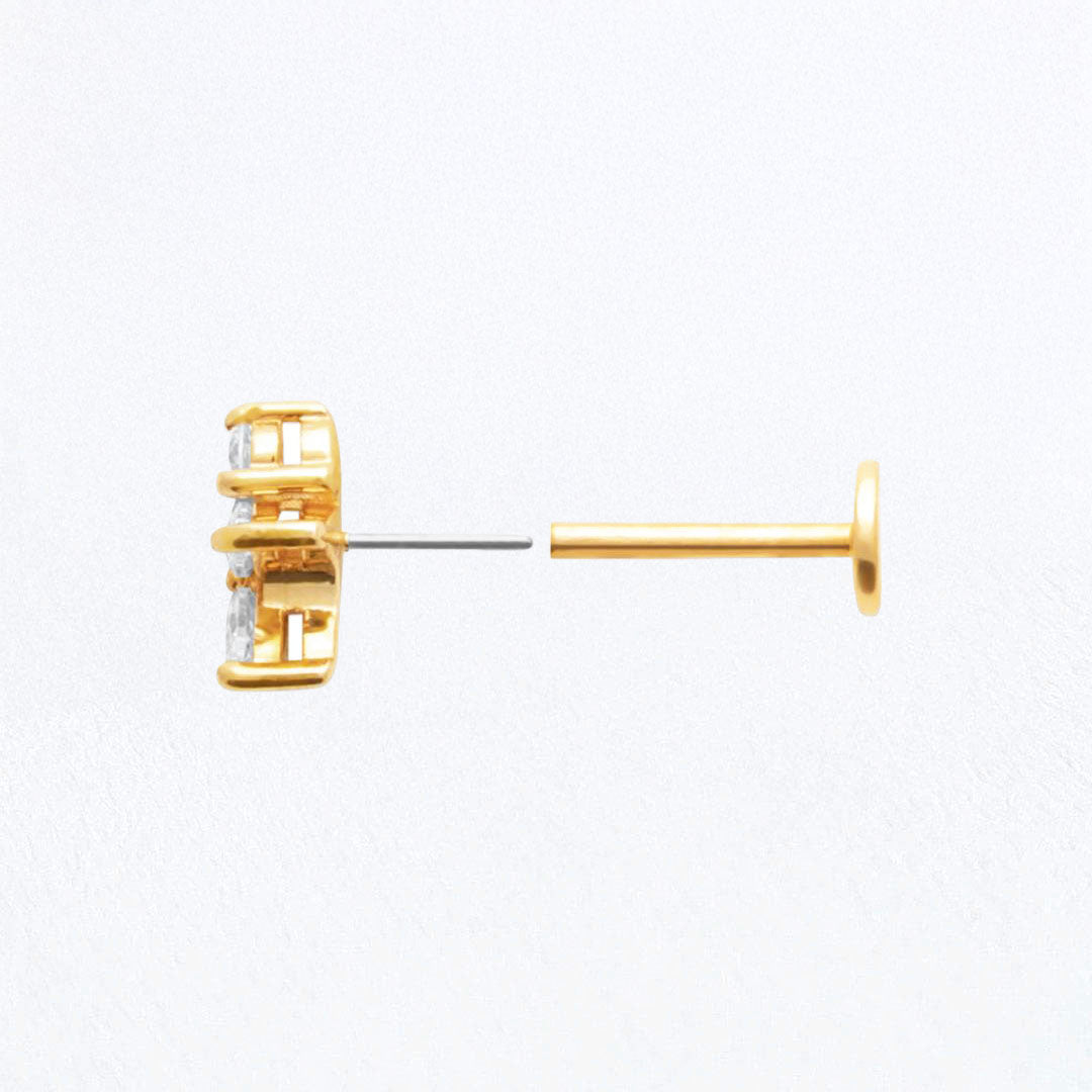 Piercing Oreille Plaqué or Milena Bellaime 2