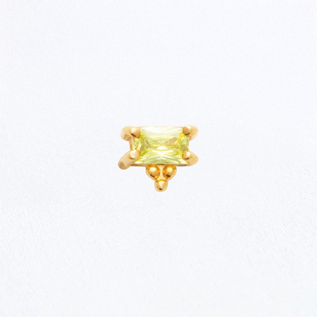 Piercing Oreille Plaqué or Solar Gem Bellaime
