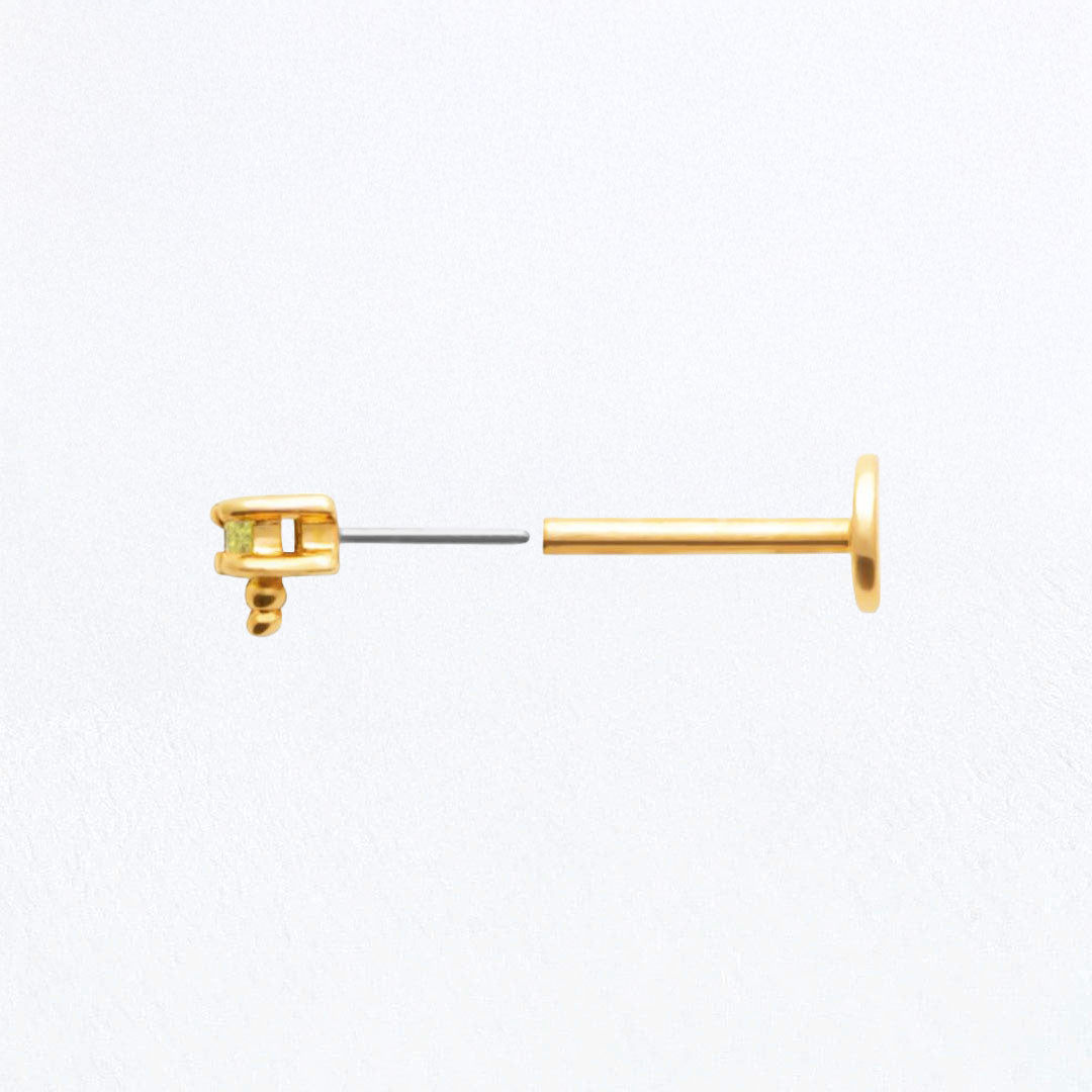 Piercing Oreille Plaqué or Solar Gem Bellaime 3