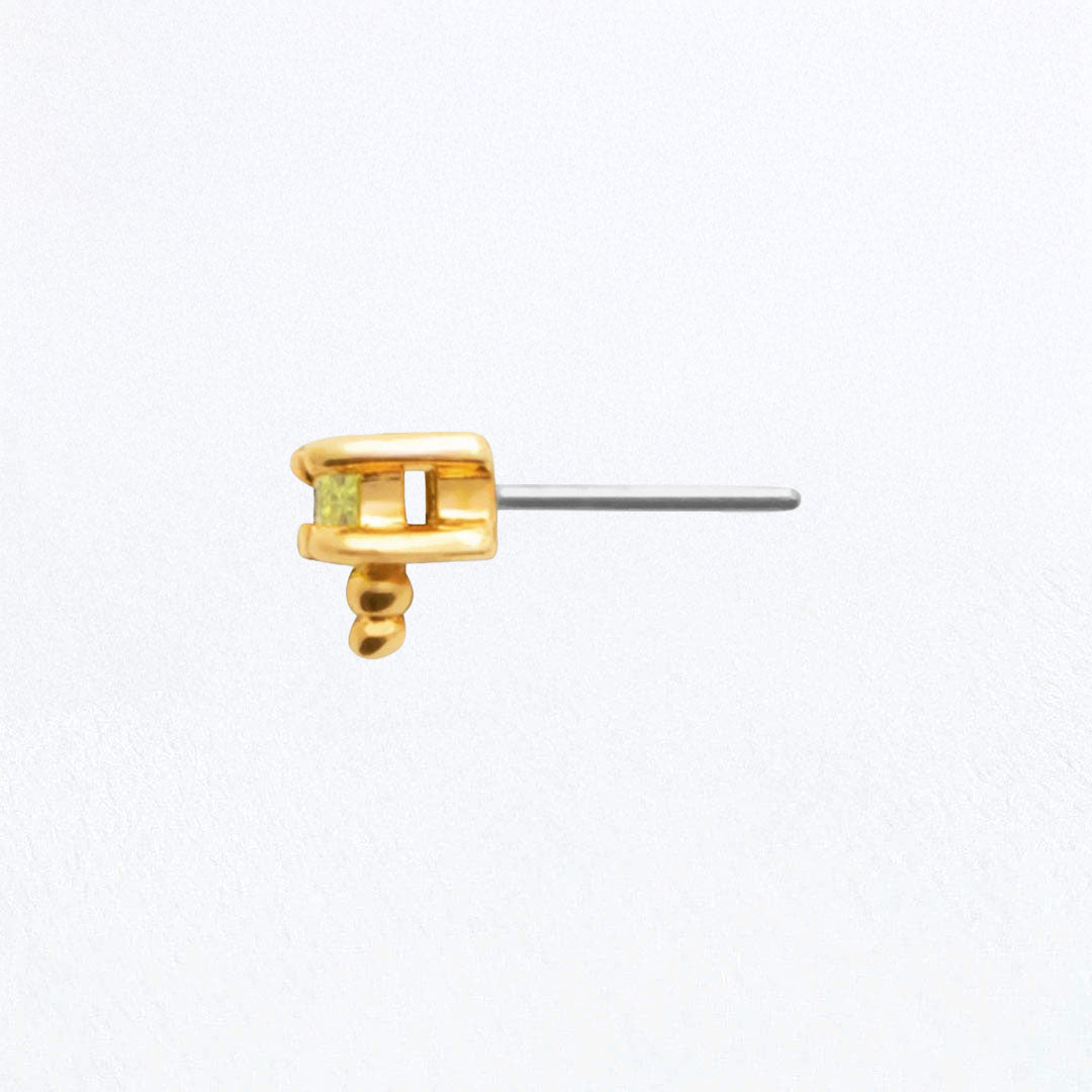 Piercing Oreille Plaqué or Solar Gem Bellaime 4