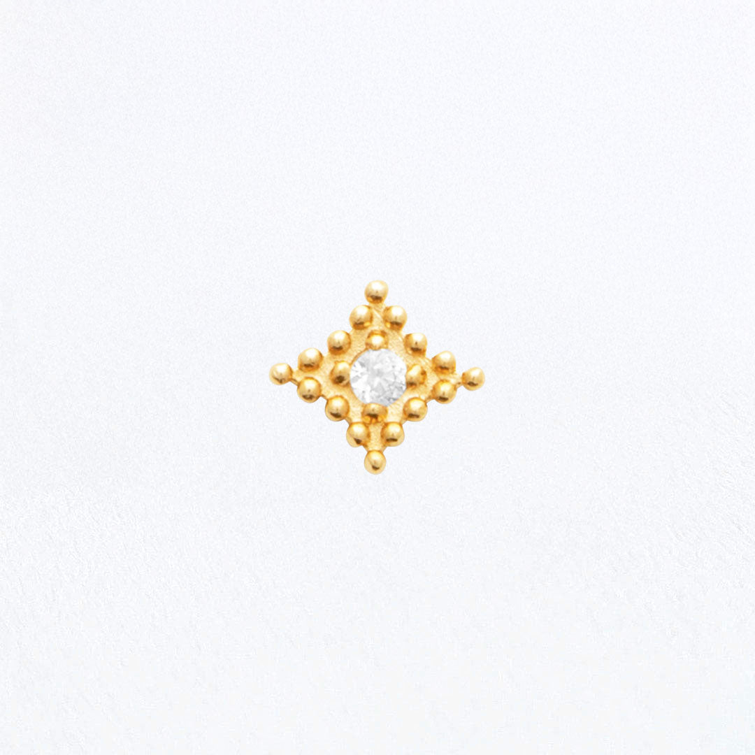 Piercing Oreille Plaqué or Starbust Bellaime