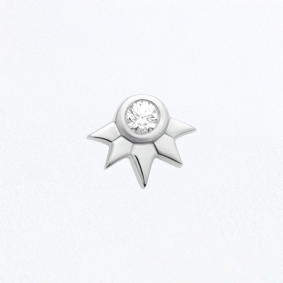 Piercing Oreille Rising Star - Argent 925 Rhodié