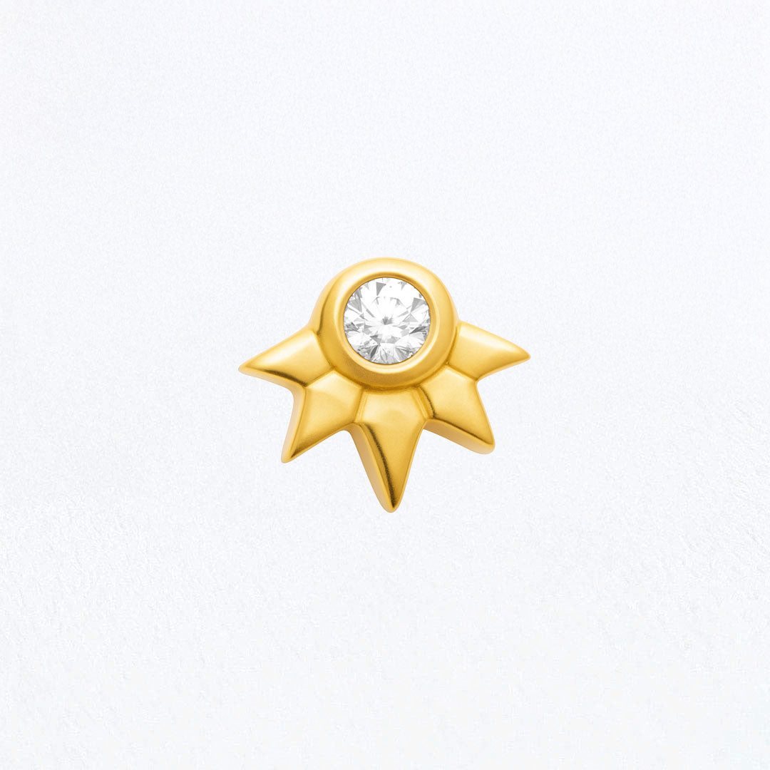 Piercing Oreille Rising Star - Plaqué or 18K
