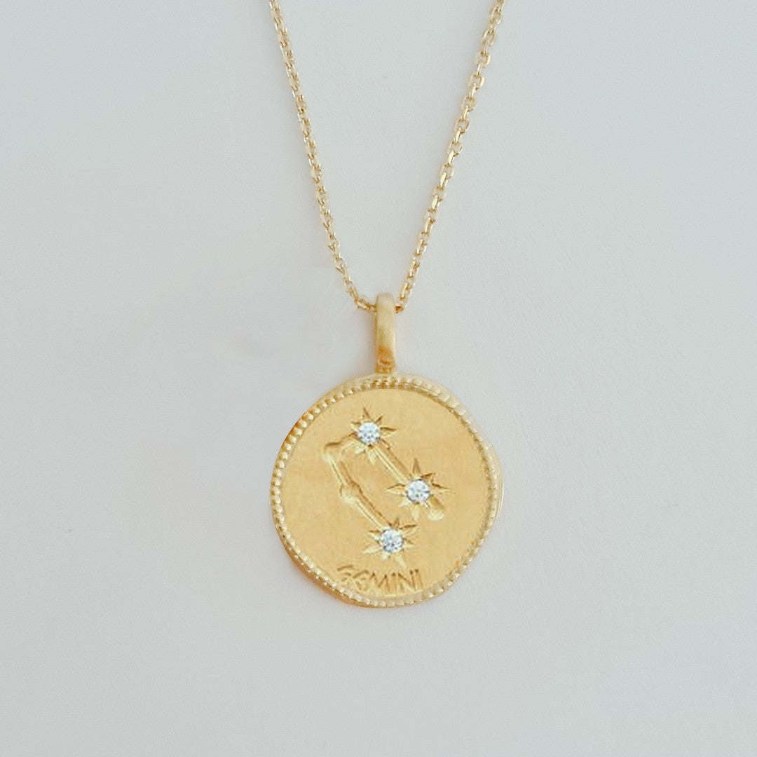 Collier Bélier - Signe Astro - Constellation - Plaqué Or 18K Zirconium