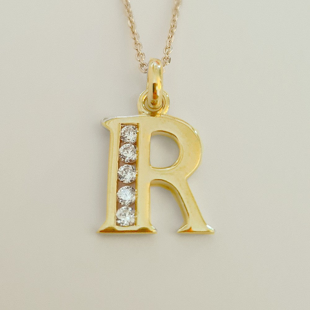 Collier Lettre Y - Basic & Perfect - Plaqué Or 18K Zirconium