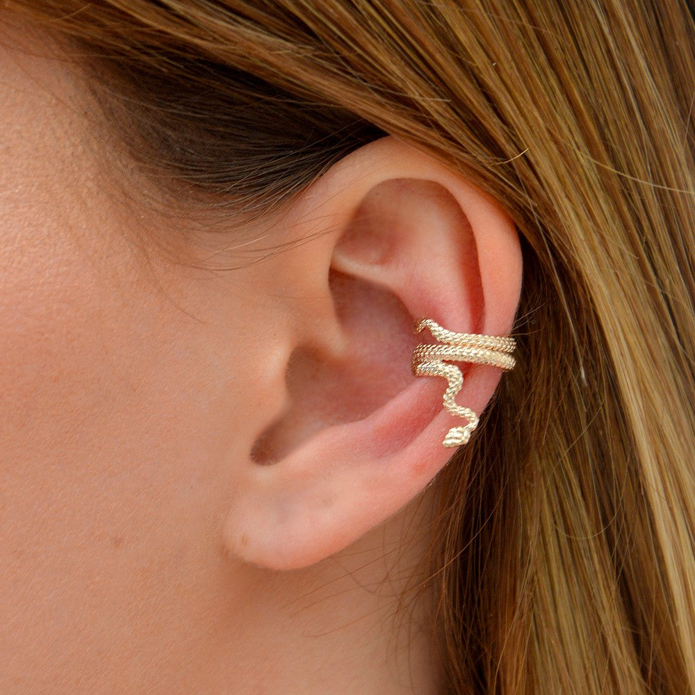 Ear cuff serpent plaqué or 18K Bellaime