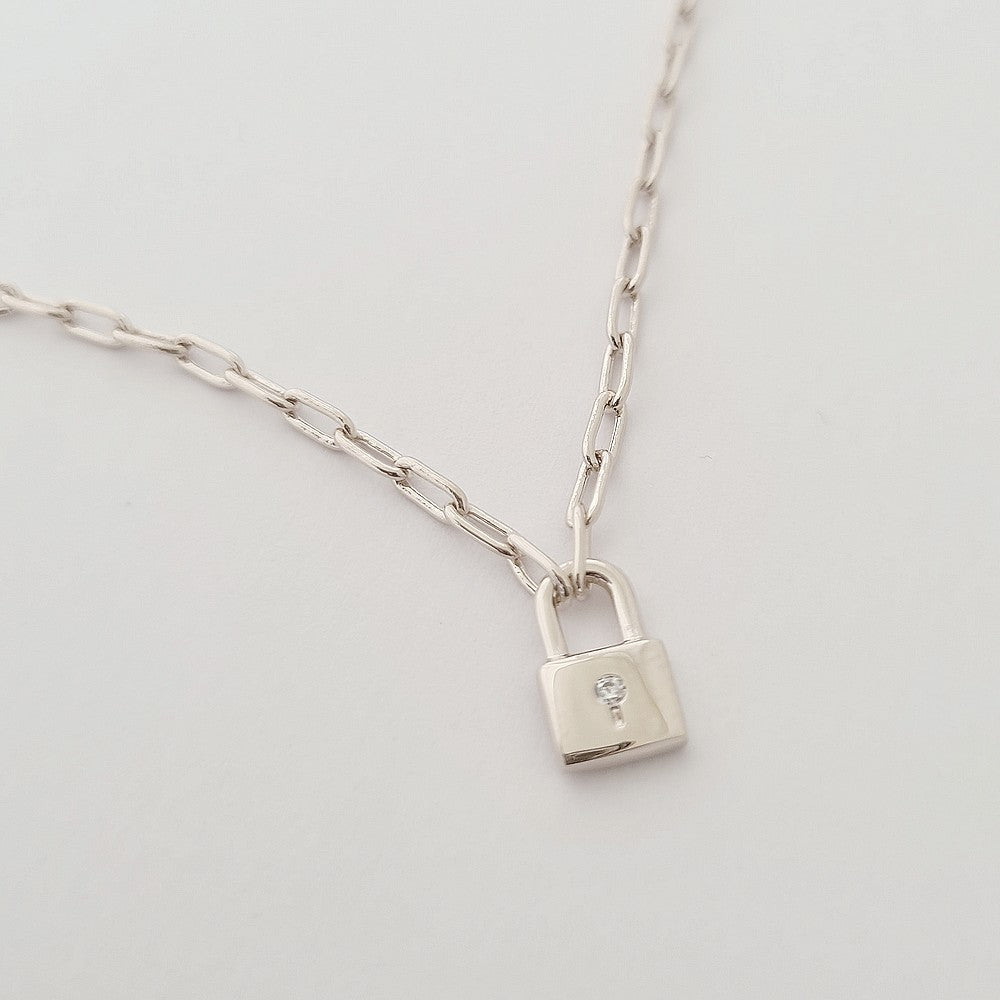 Collier Cadenas The Secret - Argent 925 Rhodié et Zirconium - Bellaime