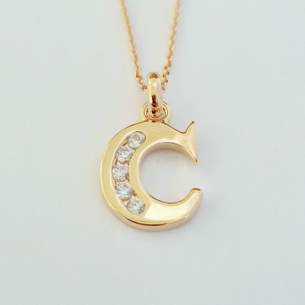 Collier Lettre Y - Basic & Perfect - Plaqué Or 18K Zirconium