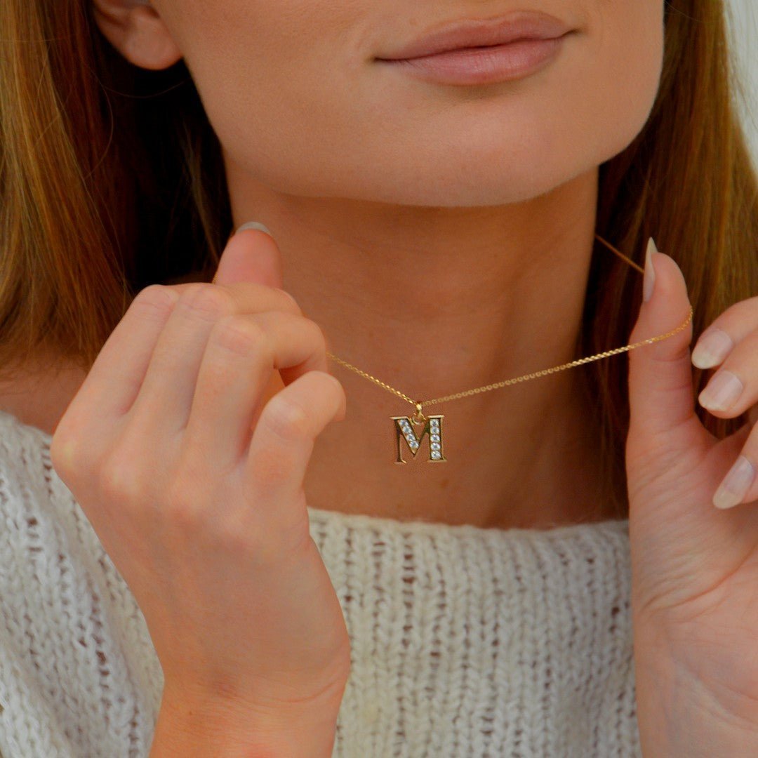 Collier Lettre Y - Basic & Perfect - Plaqué Or 18K Zirconium