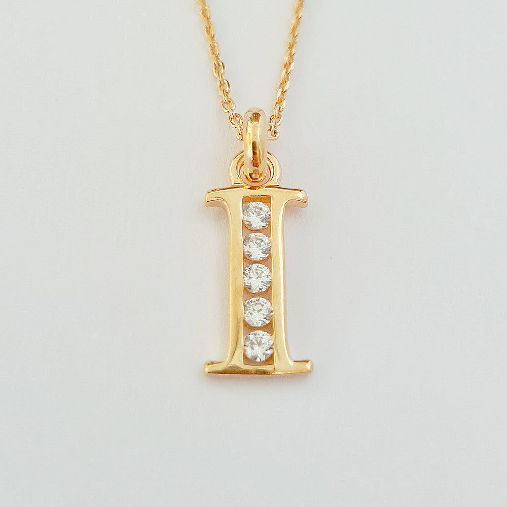 Collier Lettre Y - Basic & Perfect - Plaqué Or 18K Zirconium
