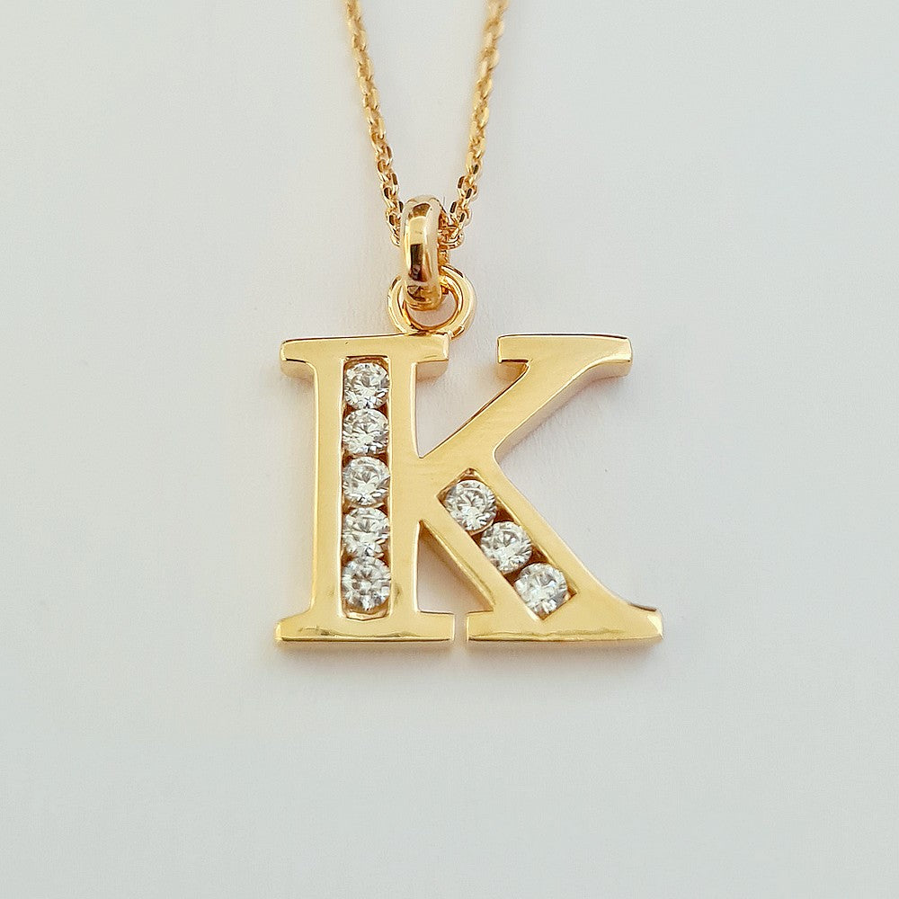 Collier Lettre Y - Basic & Perfect - Plaqué Or 18K Zirconium