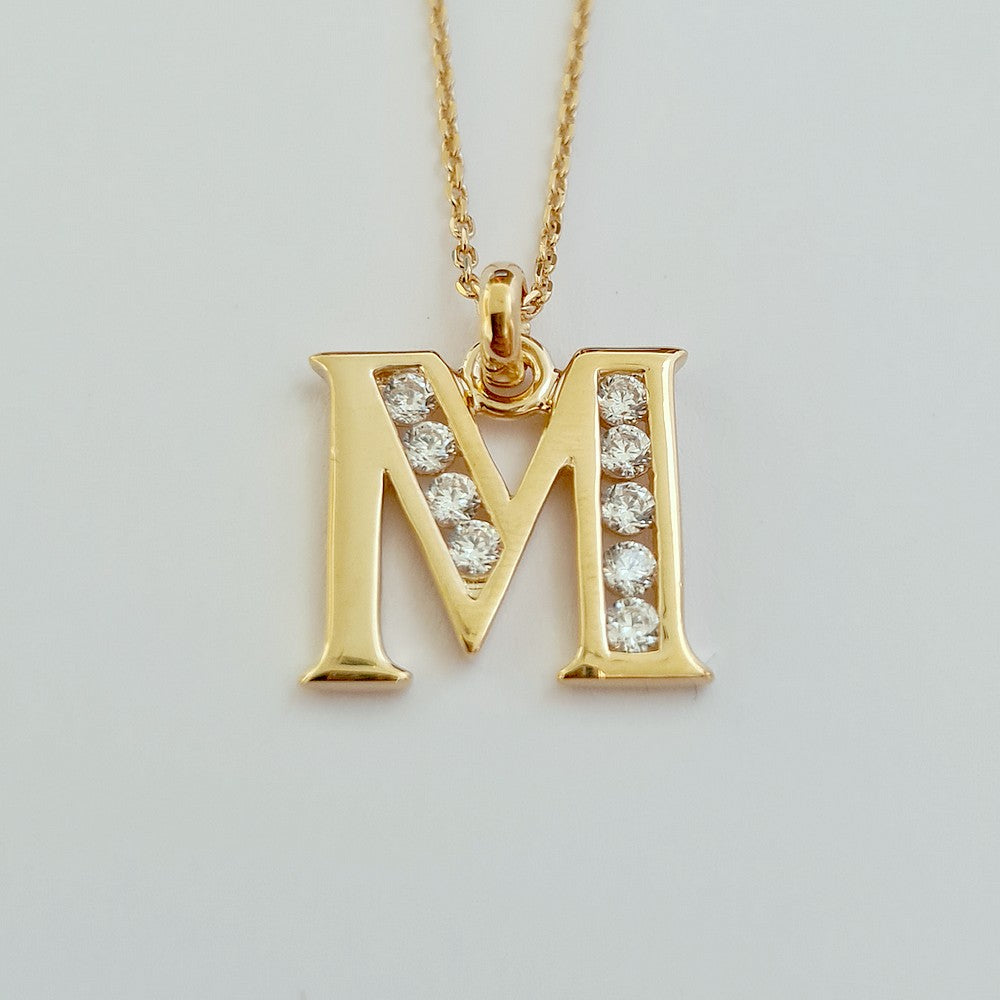Collier Lettre Y - Basic & Perfect - Plaqué Or 18K Zirconium