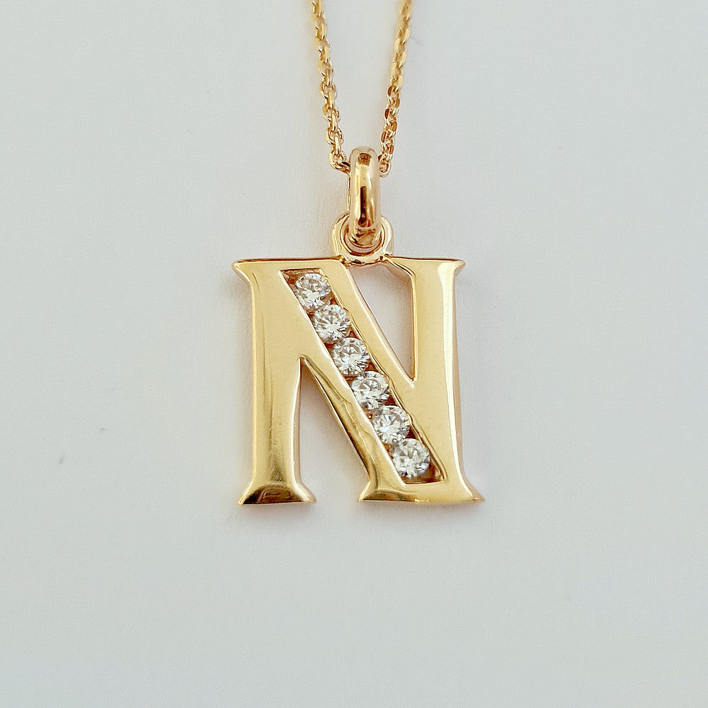 Collier Lettre Y - Basic & Perfect - Plaqué Or 18K Zirconium