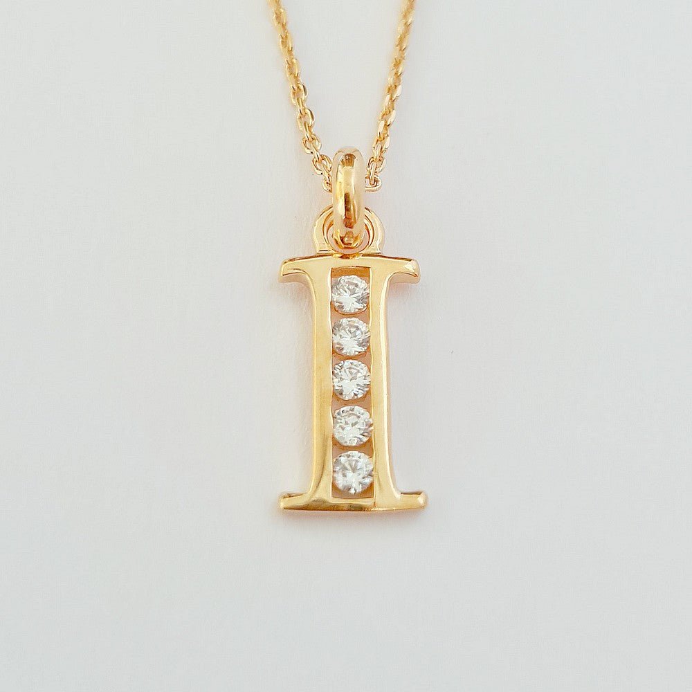 Collier Lettre S - Basic & Perfect - Plaqué Or 18K Zirconium - Bellaime