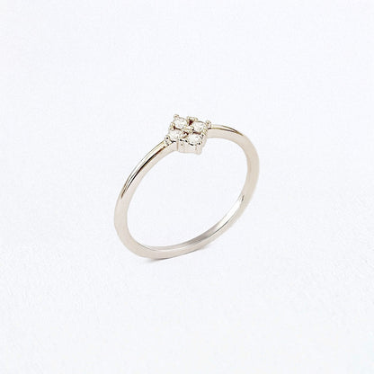 Bague femme argent 925 rhodié zirconium Christina Bellaime