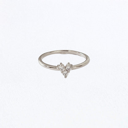 Bague coeur argent 925 zirconium Power of Love Bellaime 4