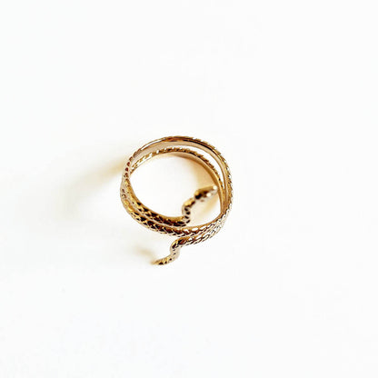 Bague serpent plaqué or 18K Bellaime 4