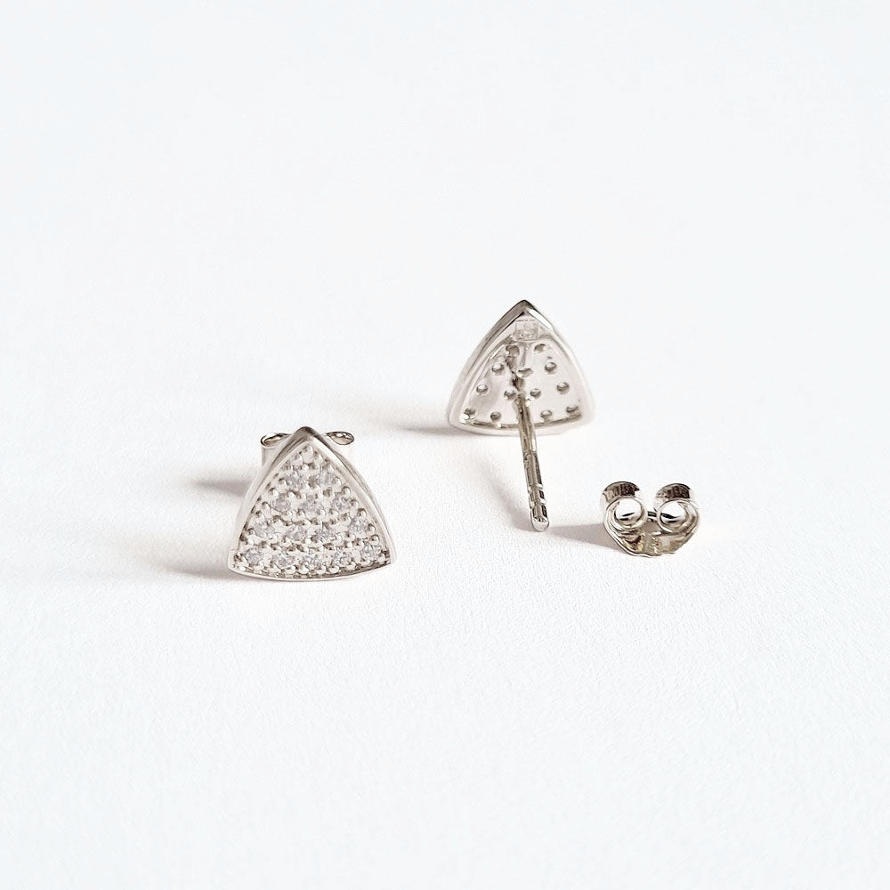 Puce d'oreille argent 925 zirconium Duplicity Bellaime 3