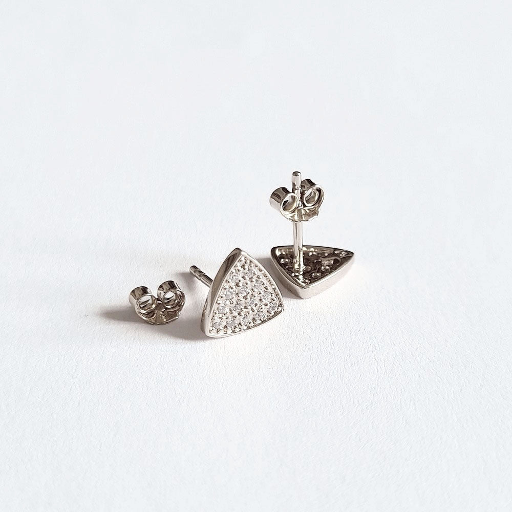 Puce d'oreille argent 925 zirconium Duplicity Bellaime 5