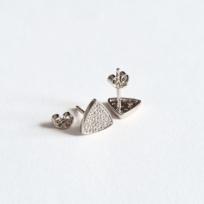 Puce d'oreille argent 925 zirconium Duplicity Bellaime 5