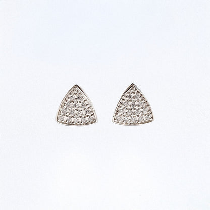 Puce d'oreille argent 925 zirconium Duplicity Bellaime