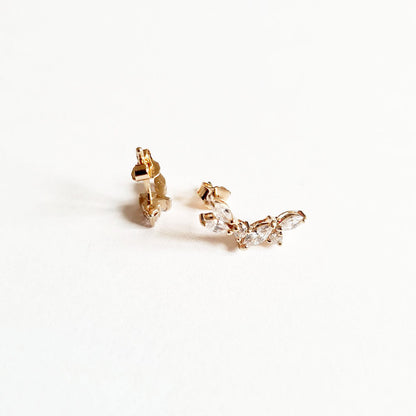 Boucle d'oreille grimpante plaqué or zirconium Ginny Bellaime 3