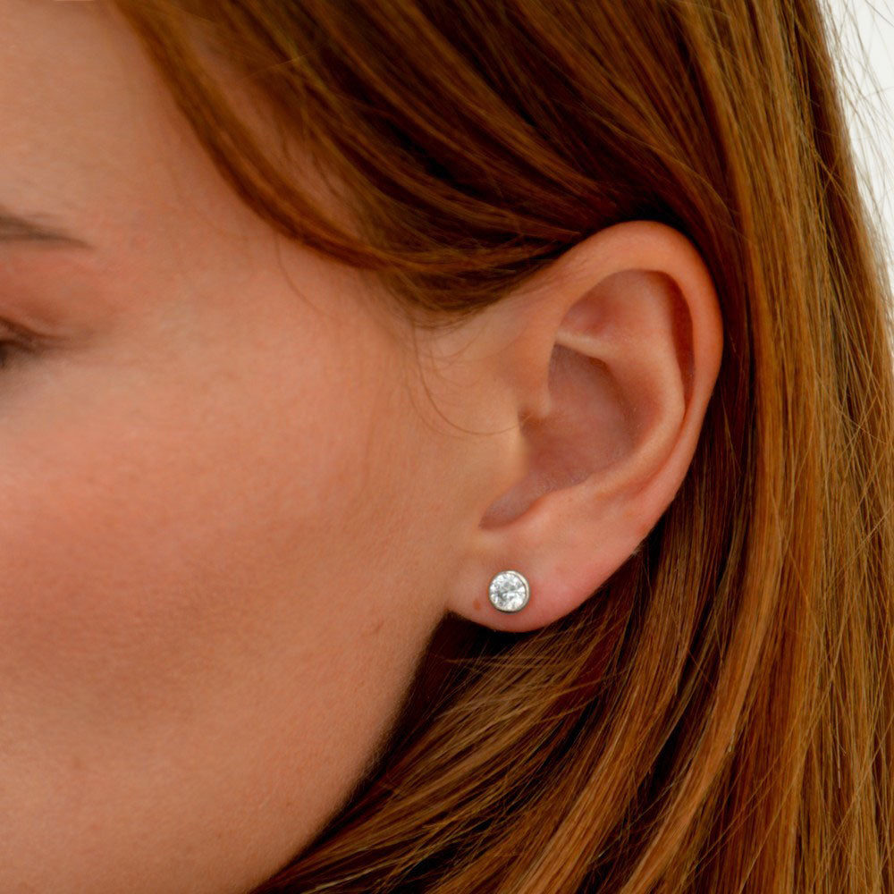 Puces d'oreilles argent 925 zirconium Joy Bellaime 2