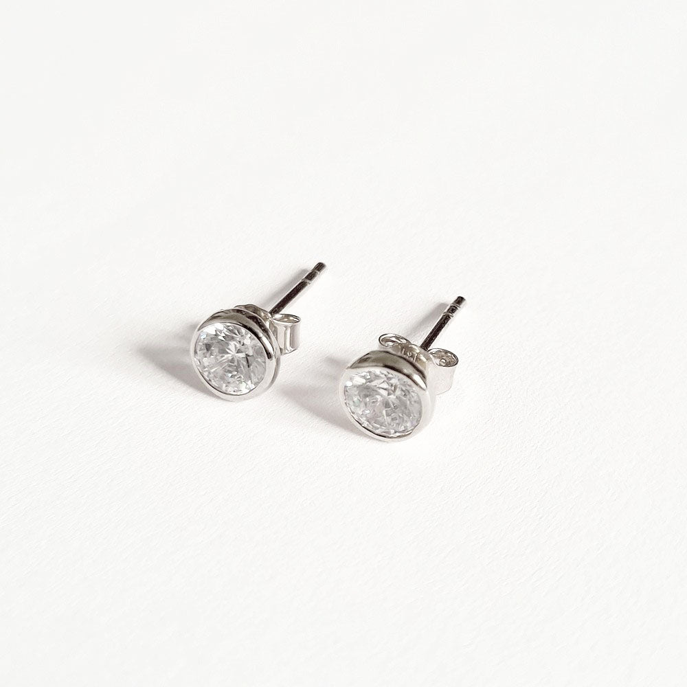 Puces d'oreilles argent 925 zirconium Joy Bellaime 3