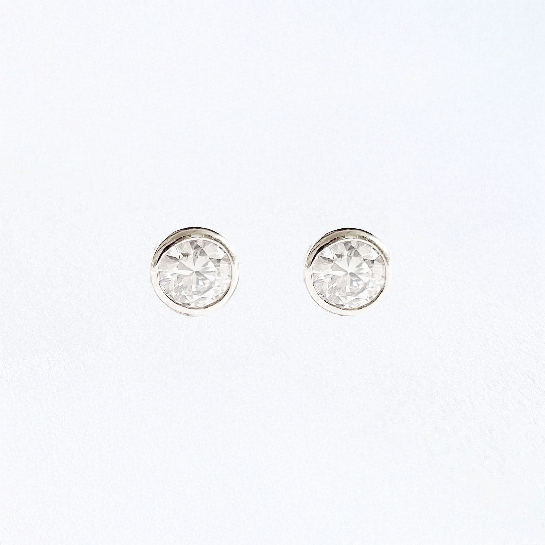 Puces d'oreilles argent 925 zirconium Joy Bellaime