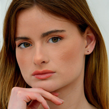 Boucle d'oreille rouge puce argent 925 cristal Love It Bellaime 6