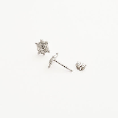 Boucle d'oreille tortue puce argent 925 Tortuga Bellaime 3