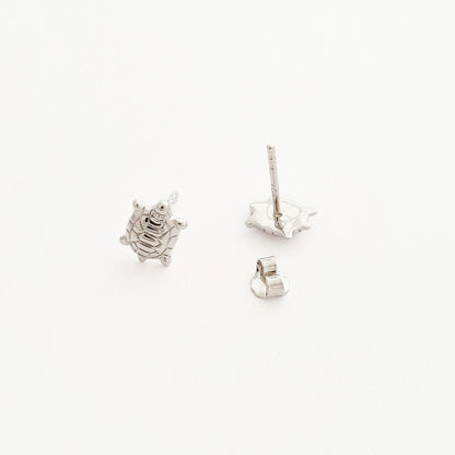 Boucle d'oreille tortue puce argent 925 Tortuga Bellaime 6