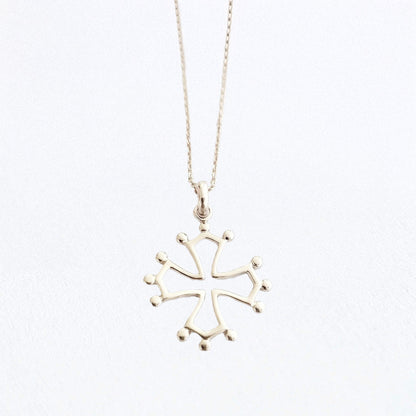 Collier croix occitane femme argent 925 Bellaime