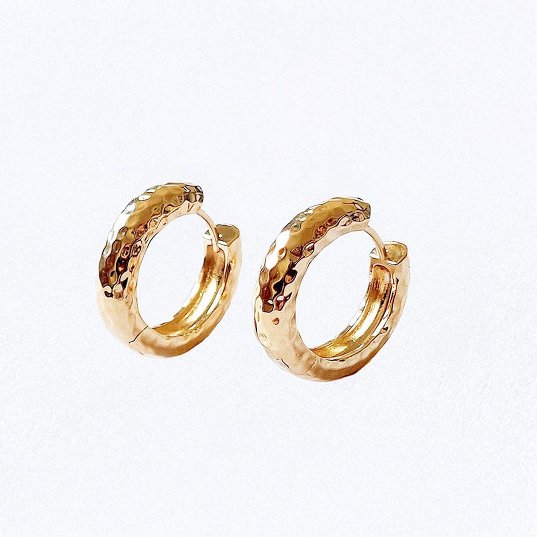 Boucles d'oreilles créoles plaqué or 18K 2 cm Camilla Bellaime