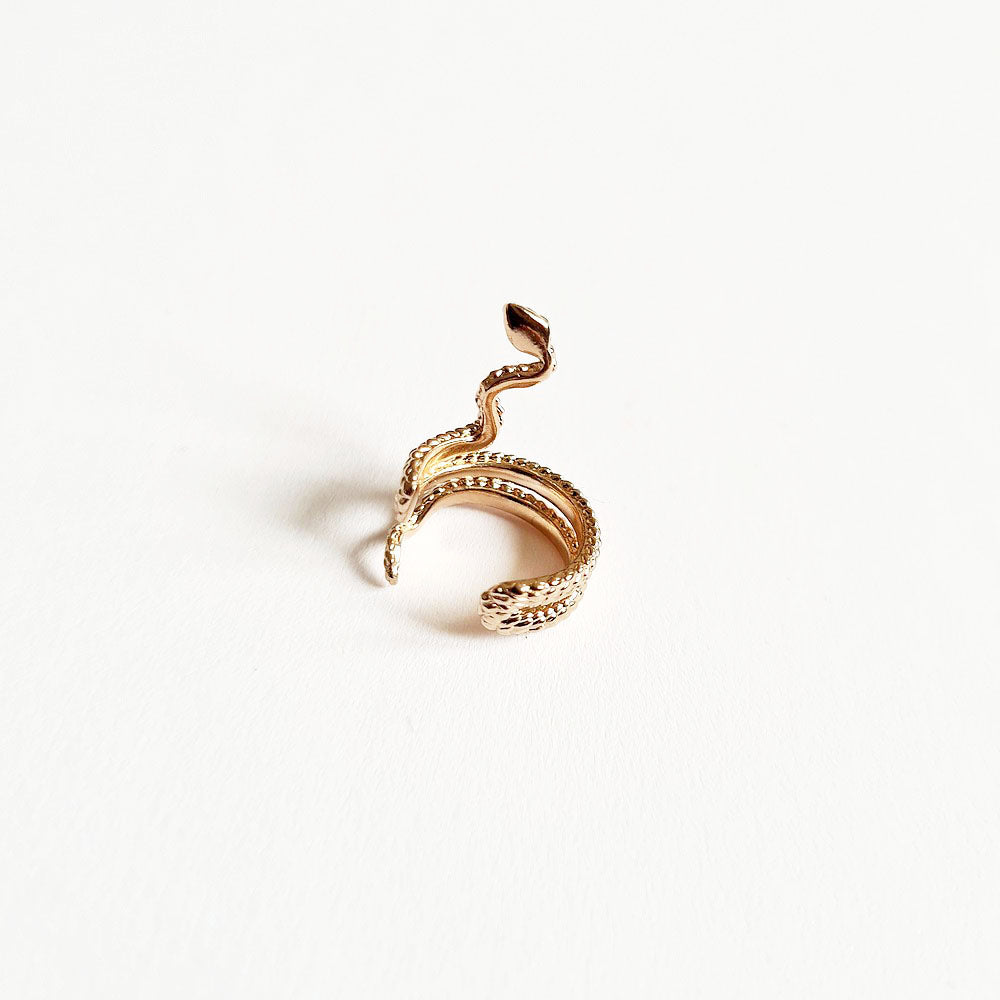 Ear cuff serpent plaqué or 18K Bellaime 4