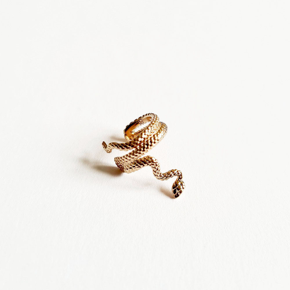 Ear cuff serpent plaqué or 18K Bellaime 5