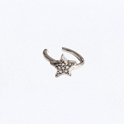 Ear cuff etoile argent 925 zirconium Bellaime 3