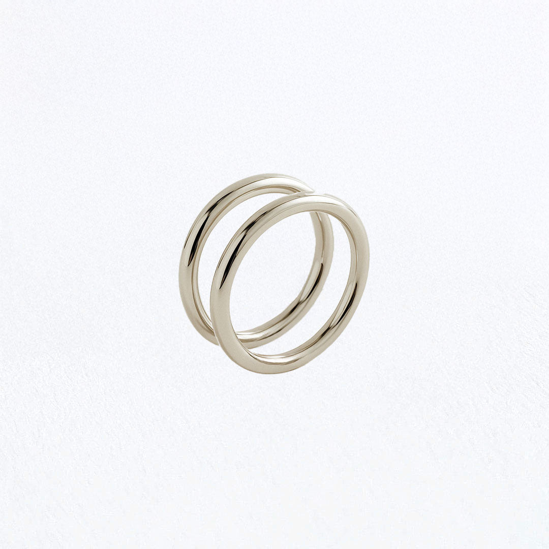 Anneau argent 925 rhodié Eternity X2 Bellaime