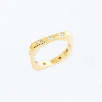 Bague femme plaqué or 18K zirconium Harmony Sertie Bellaime