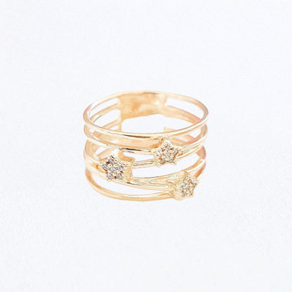 Bague femme plaqué or 18K Stellar Bellaime 3