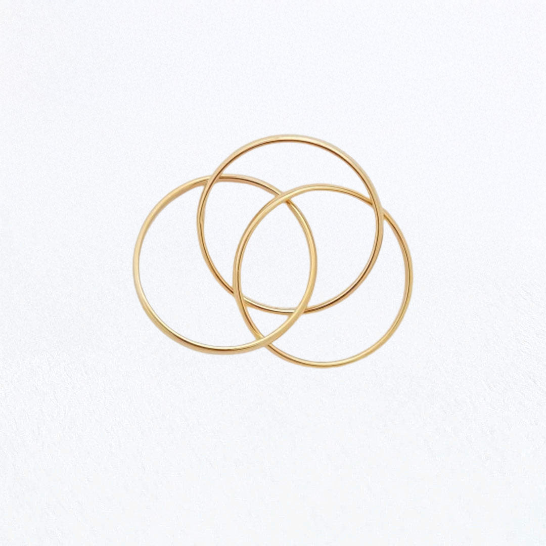 Bague femme plaqué or 18K Triptyque Bellaime 3