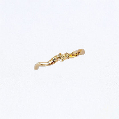 Bague femme plaqué or zirconium Wallace Trio Bellaime 4
