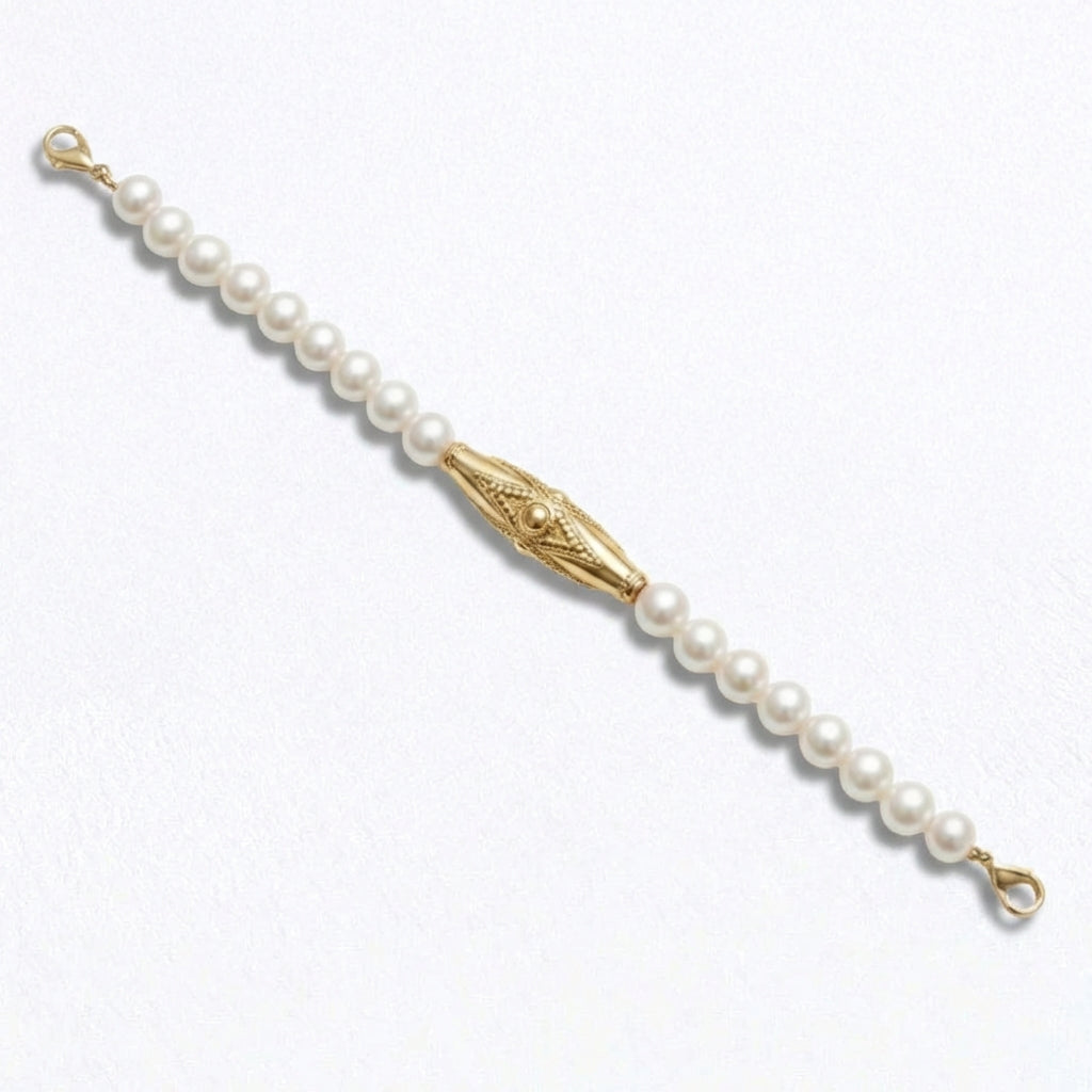 Bracelet perle plaqué or 18K Oriane Bellaime 7