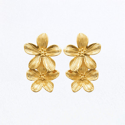 Boucles d'Oreilles Adèle - Acier inoxydable - Couleur or