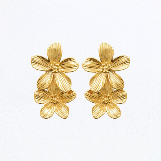 Boucles d'Oreilles Adèle - Acier inoxydable - Couleur or