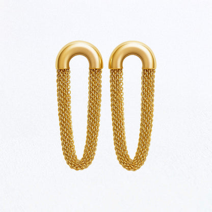 Boucles d'Oreilles Aline - Acier inoxydable - Couleur or